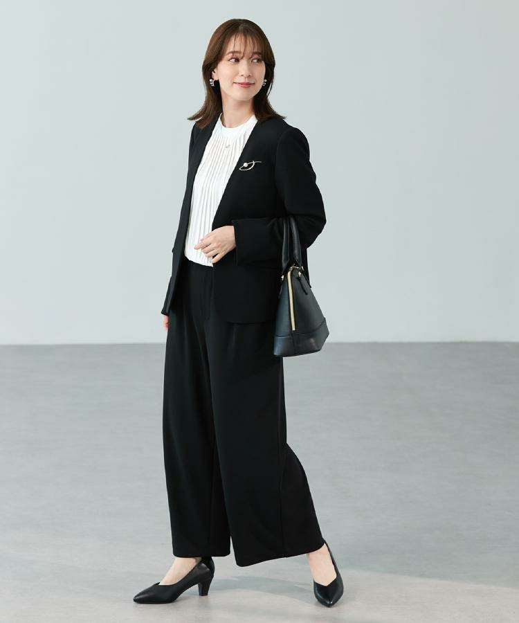 【洗濯機可】上品映えする フロントプリーツブラウス17