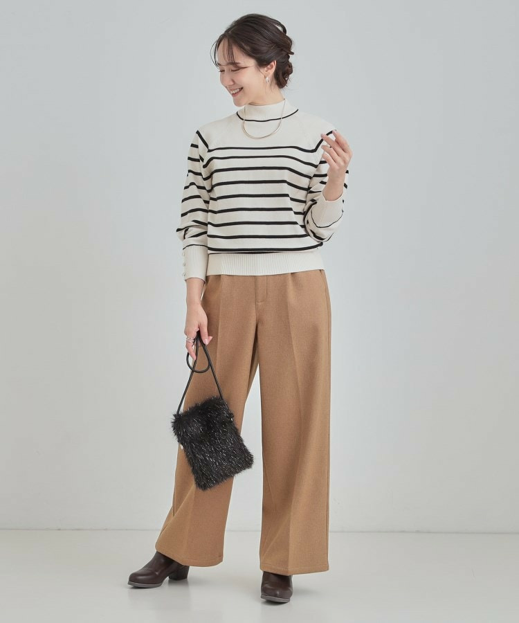 【洗濯機可/吸湿発熱】もちもちでチクチクしにくいハイネックニット24