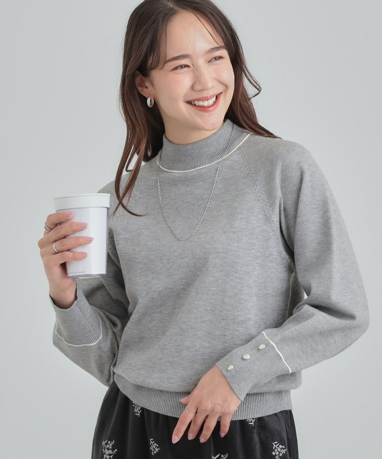 【洗濯機可/吸湿発熱】もちもちでチクチクしにくいハイネックニット1