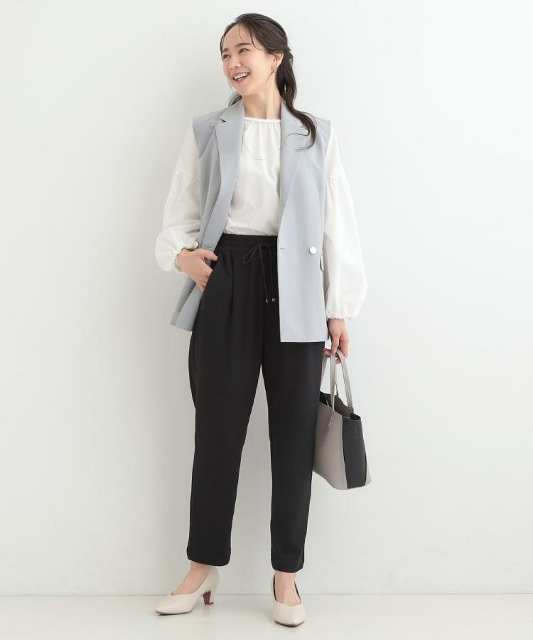 【セットアップ可/S-LL/洗濯機可】サッと羽織ってこなれ見え ダブルブレストジレ20