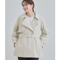【S-LL/撥水】通勤やお出かけにも活躍 ミドルトレンチコート