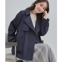 【S-LL/撥水】通勤やお出かけにも活躍 ミドルトレンチコート