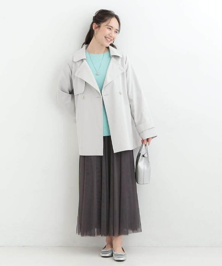 【S-LL/撥水】通勤やお出かけにも活躍 ミドルトレンチコート24