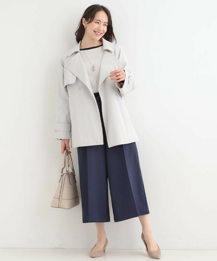 【S-LL/撥水】通勤やお出かけにも活躍 ミドルトレンチコート25