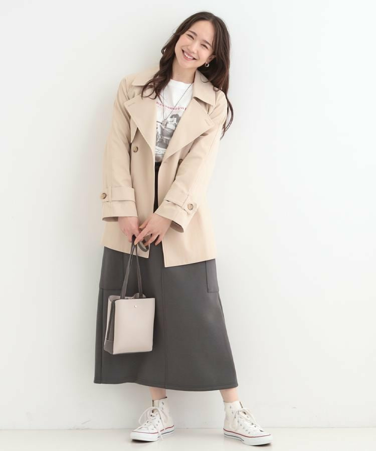 【S-LL/撥水】通勤やお出かけにも活躍 ミドルトレンチコート26
