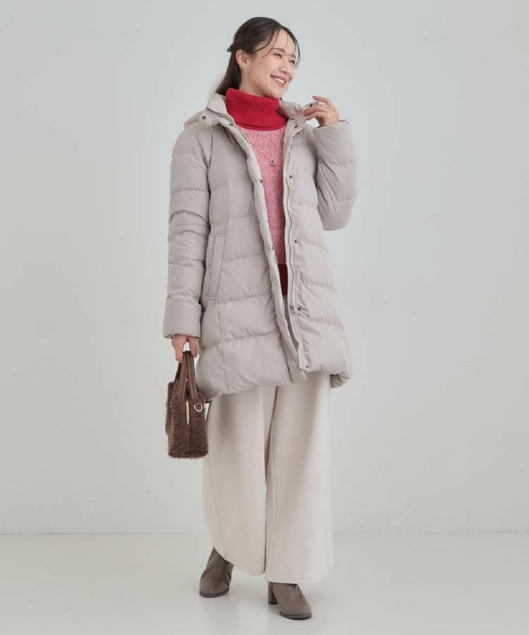 【S-LL】さりげないラメ感 配色ジャカード タートルネックニット27