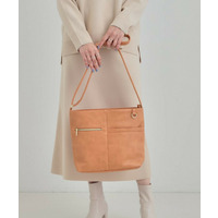 【8ポケット】フロント切り替えショルダーバッグ