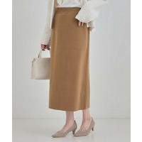 【洗濯機可/セットアップ可/毛玉になりにくい】心地よく穿ける ニットナロースカート