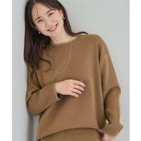 【洗濯機可/セットアップ可/毛玉になりにくい】クルーネックニット