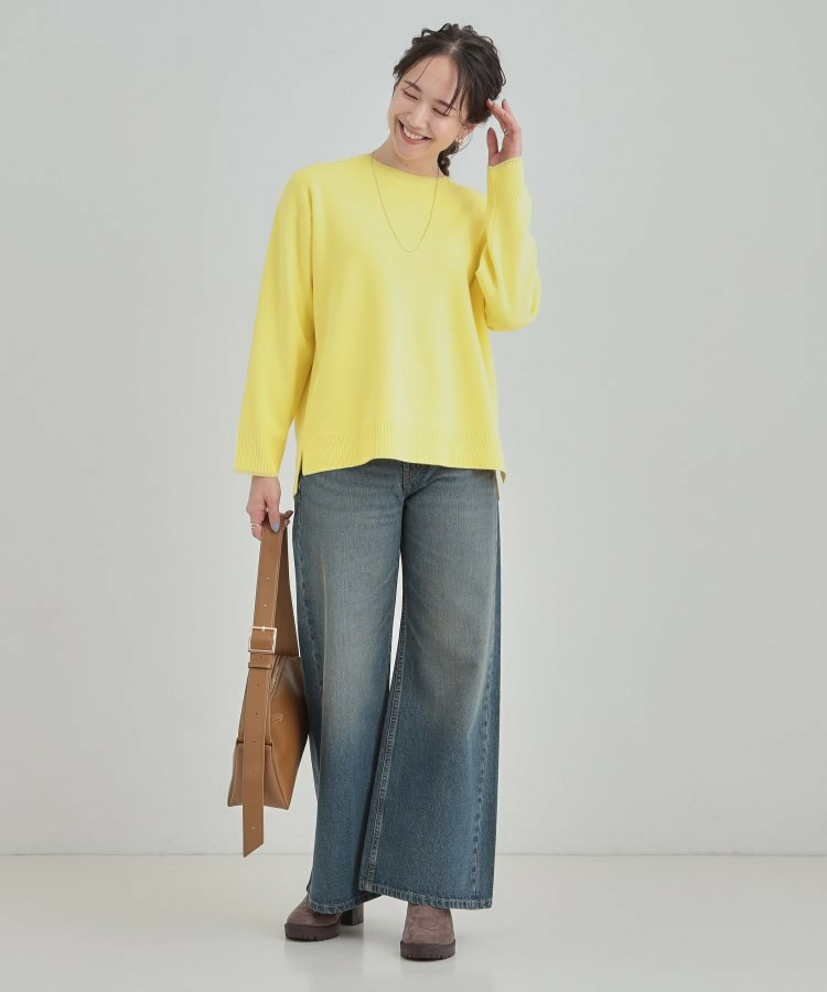 【洗濯機可/セットアップ可/毛玉になりにくい】クルーネックニット12