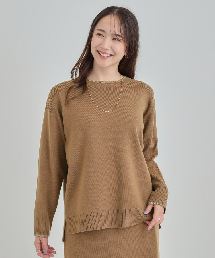 【洗濯機可/セットアップ可/毛玉になりにくい】クルーネックニット14