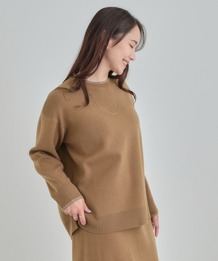 【洗濯機可/セットアップ可/毛玉になりにくい】クルーネックニット15