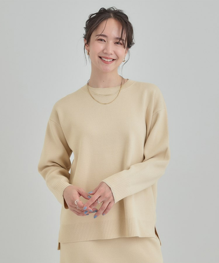 【洗濯機可/セットアップ可/毛玉になりにくい】クルーネックニット18