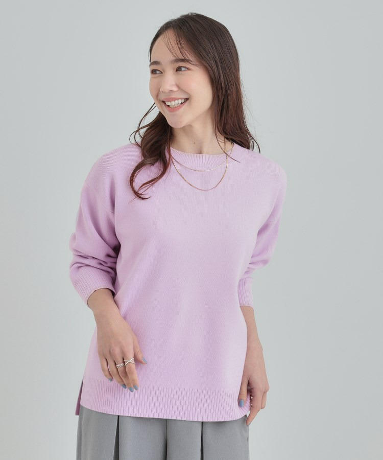 【洗濯機可/セットアップ可/毛玉になりにくい】クルーネックニット22