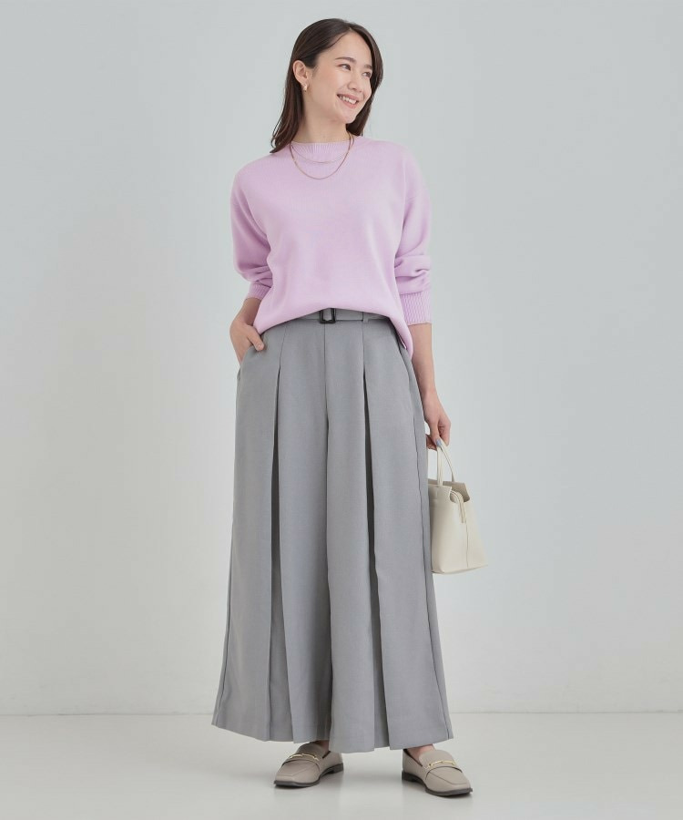 【洗濯機可/セットアップ可/毛玉になりにくい】クルーネックニット24