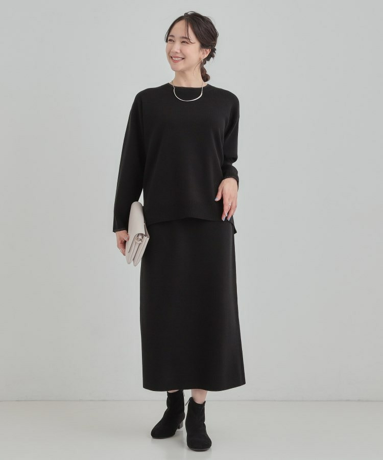 【洗濯機可/セットアップ可/毛玉になりにくい】クルーネックニット4