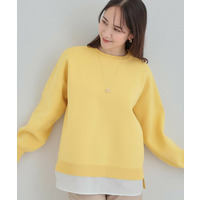 【洗濯機可/S-LL】さらに軽くなった スポンディッシュ裾フェイクトップス