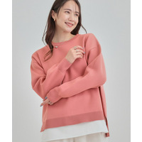 【洗濯機可/S-LL】さらに軽くなった スポンディッシュ裾フェイクトップス