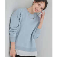 【洗濯機可/S-LL】さらに軽くなった スポンディッシュ裾フェイクトップス