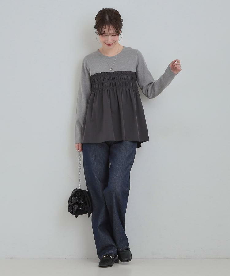 【SHOO・LA・RUE DENIM】程よいゆとりの ストレートデニムパンツ26
