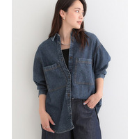 【洗濯機可/ライトオンスデニム】こなれ感をプラスする BIGポケットデニムシャツ