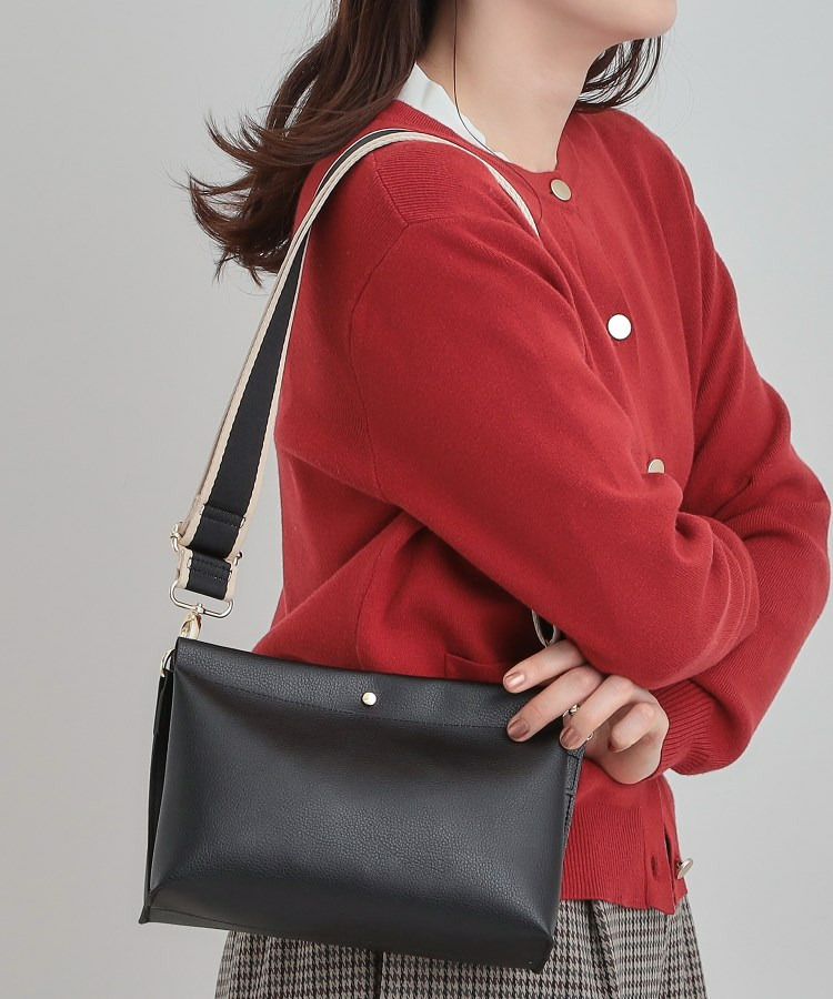 配色ベルト3層ショルダーバッグ4