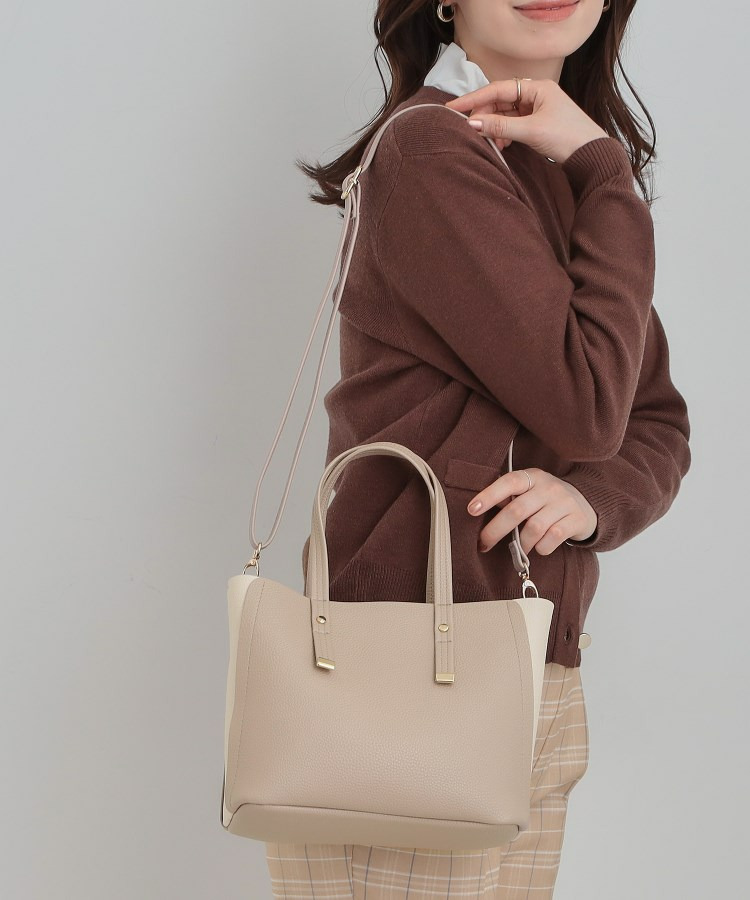 【軽量】ハンドル金具配色トートバッグ10