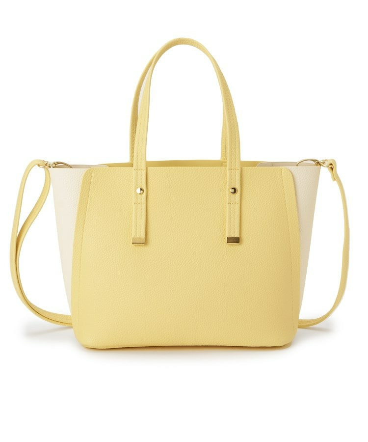 【軽量】ハンドル金具配色トートバッグ15