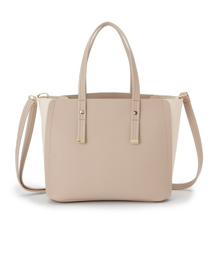 【軽量】ハンドル金具配色トートバッグ16