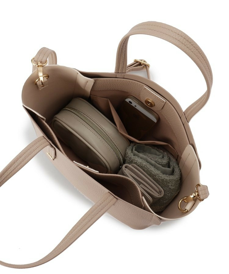 【軽量】ハンドル金具配色トートバッグ25