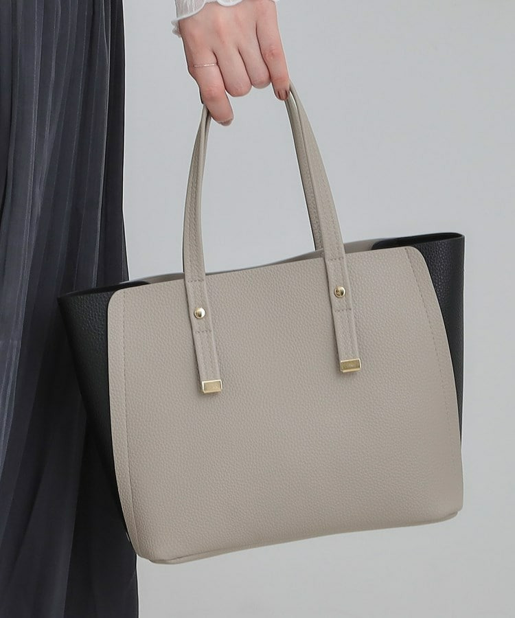 【軽量】ハンドル金具配色トートバッグ4