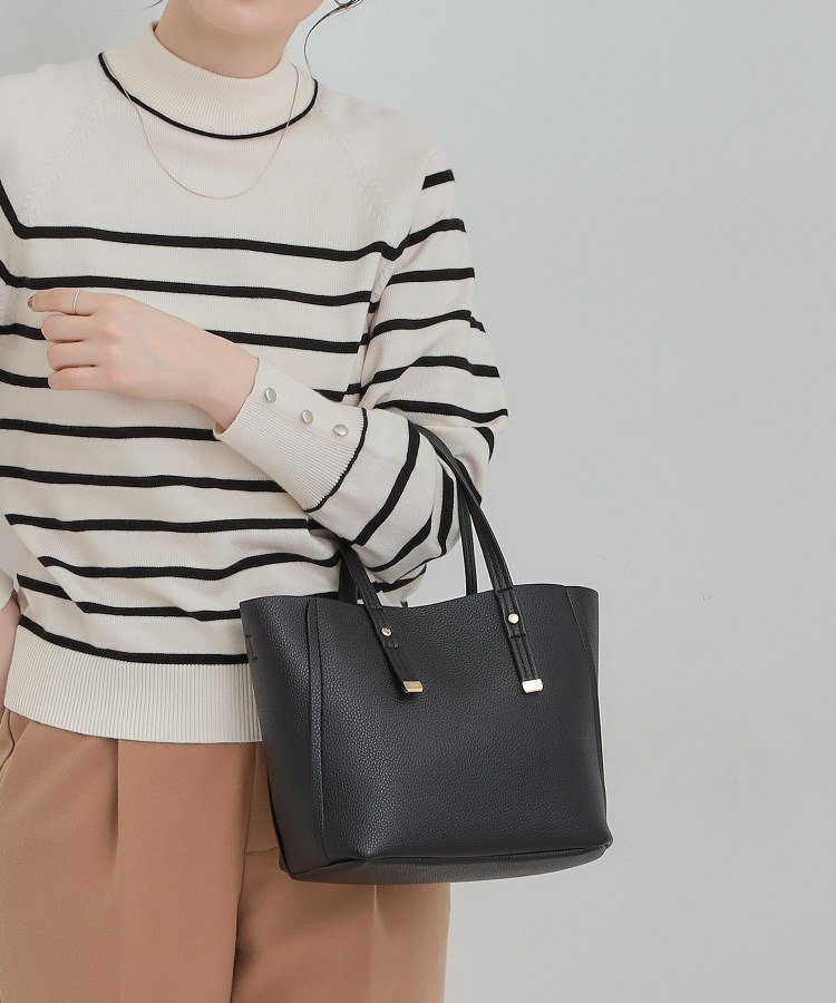 【軽量】ハンドル金具配色トートバッグ1