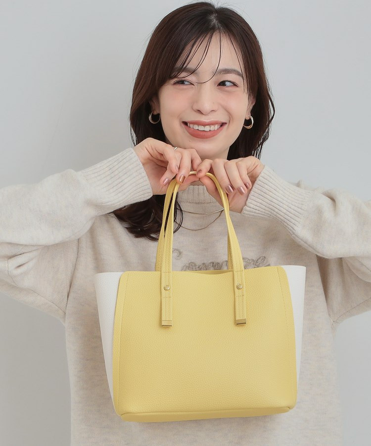 【軽量】ハンドル金具配色トートバッグ1