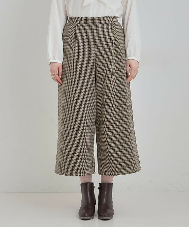 あったか裏起毛ポンチガウチョパンツ10