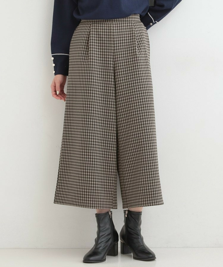 【洗濯機可/S-LL/あったか】体型カバーにも 裏起毛ガウチョパンツ1