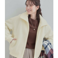 【S-LL】お顔周りがすっきり見える スライバージャケット