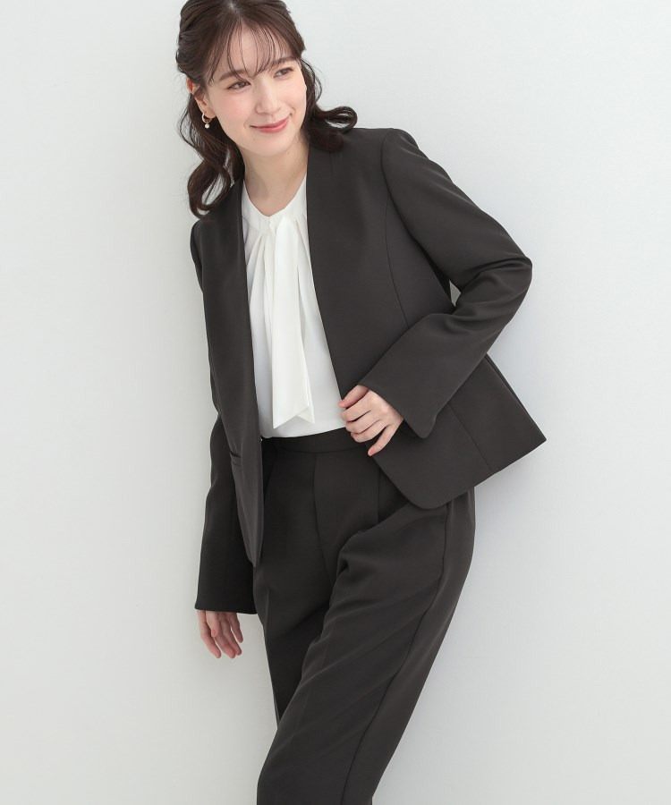 【3点スーツセット/洗濯機可】時短で好印象 セットアップ+ブラウス1
