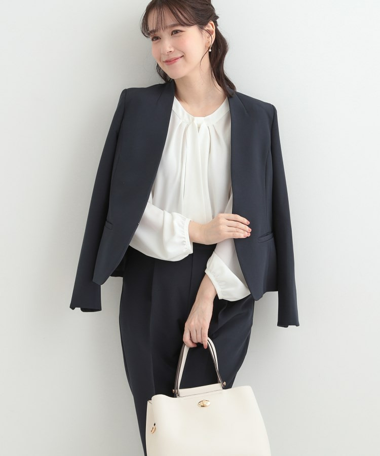【3点スーツセット/洗濯機可】時短で好印象 セットアップ+ブラウス1