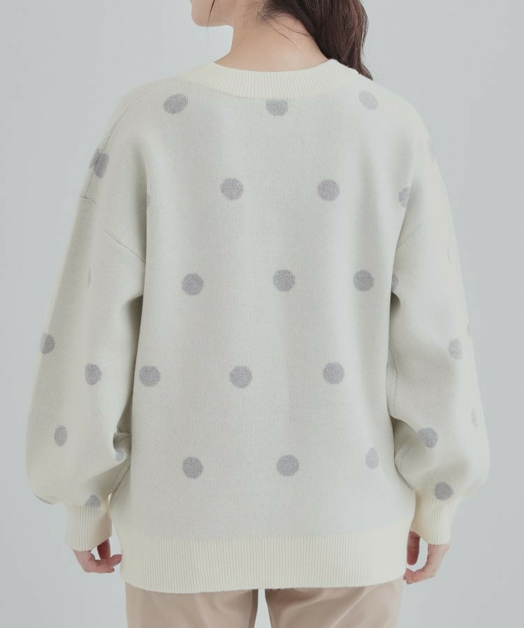 【S-LL/洗濯機可】 体系カバー出来る 大人のドット柄ニット16