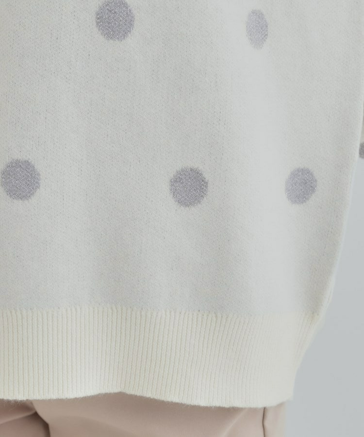 【S-LL/洗濯機可】 体系カバー出来る 大人のドット柄ニット19