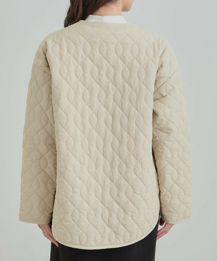 【洗濯機可/S-LL/撥水】大人が着たい ノーカラー キルトジャケット16