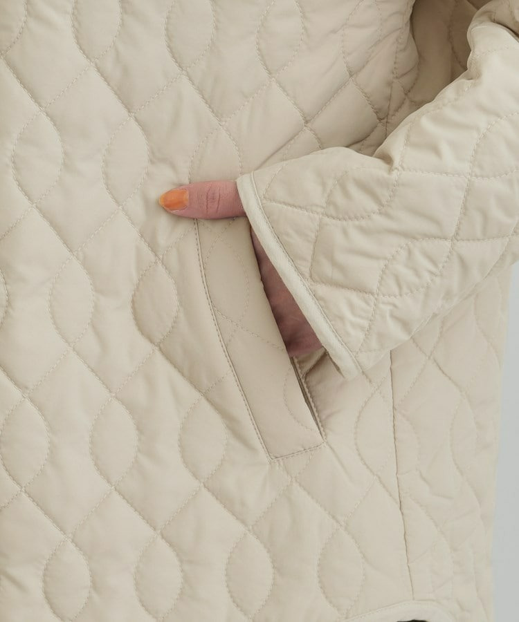 【洗濯機可/S-LL/撥水】大人が着たい ノーカラー キルトジャケット19