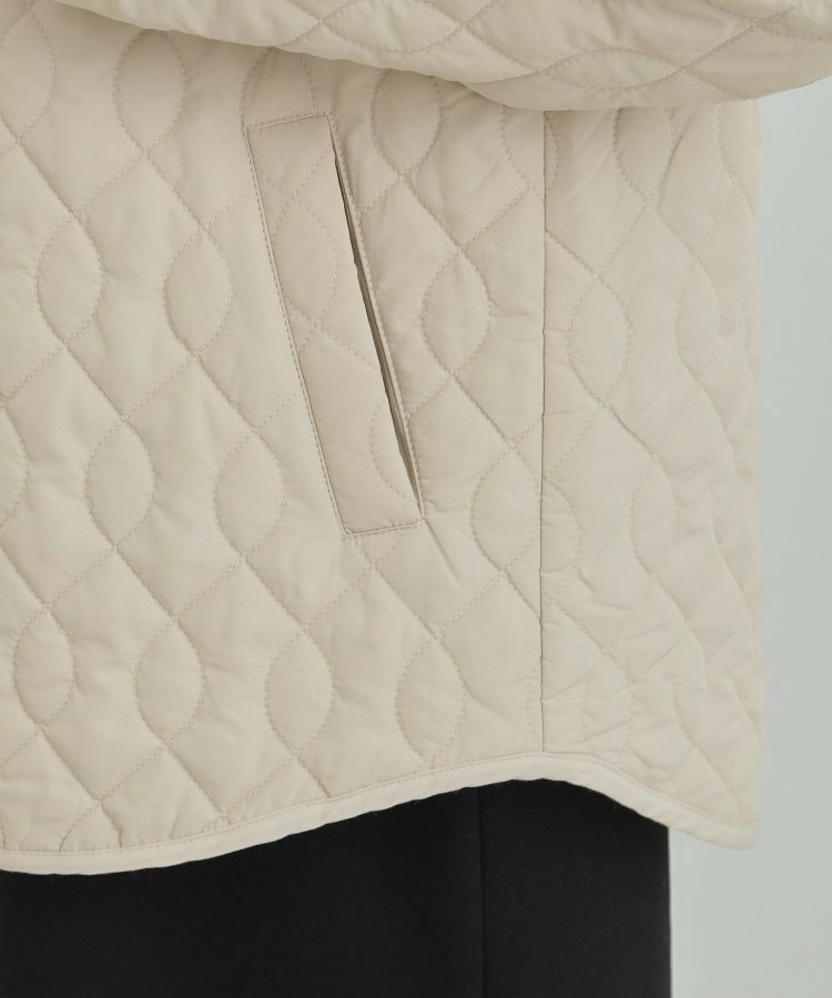 【洗濯機可/S-LL/撥水】大人が着たい ノーカラー キルトジャケット20