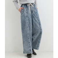 【S-LL】抜け感あるスタイルに ケミカルデニム イージーワイドパンツ