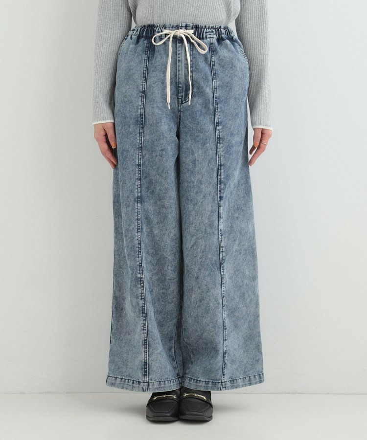 【S-LL】抜け感あるスタイルに ケミカルデニム イージーワイドパンツ10