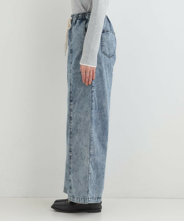 【S-LL】抜け感あるスタイルに ケミカルデニム イージーワイドパンツ11