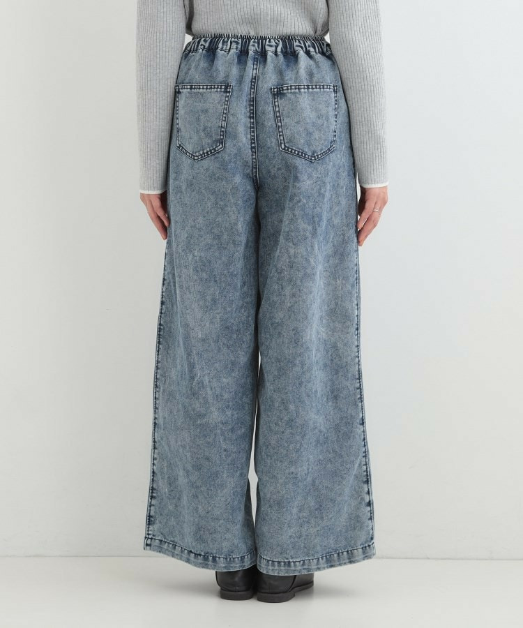 【S-LL】抜け感あるスタイルに ケミカルデニム イージーワイドパンツ12