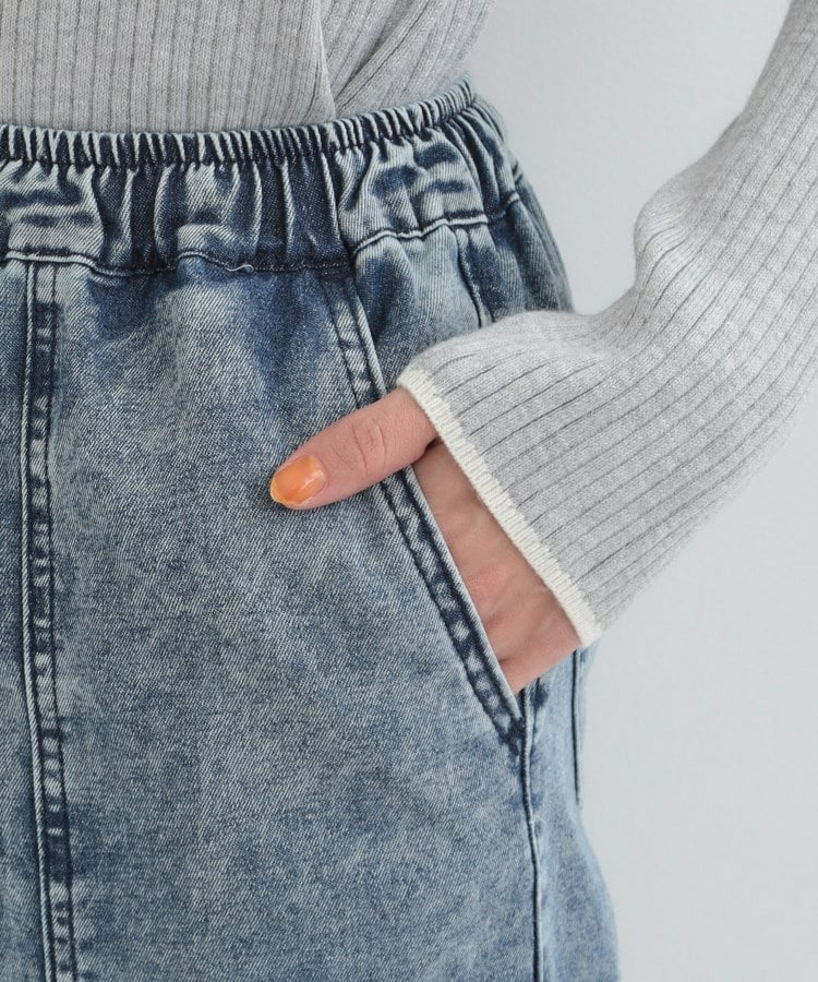 【S-LL】抜け感あるスタイルに ケミカルデニム イージーワイドパンツ14