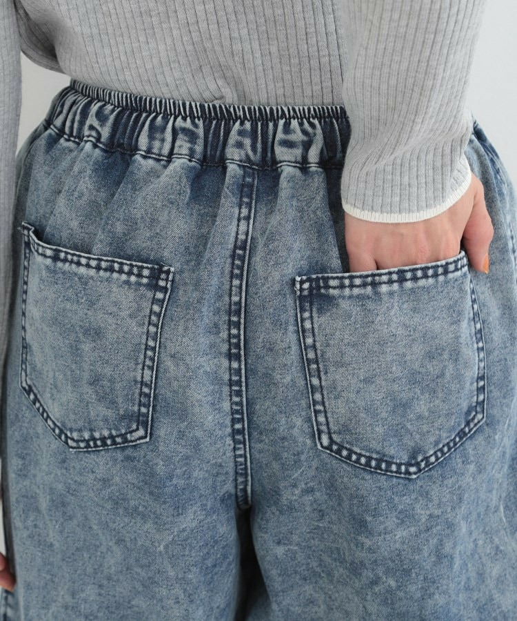 【S-LL】抜け感あるスタイルに ケミカルデニム イージーワイドパンツ15