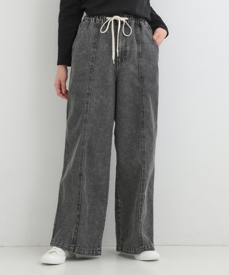 【S-LL】抜け感あるスタイルに ケミカルデニム イージーワイドパンツ2